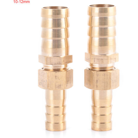 Raccord Laiton Réducteur Bouchon à Embout Barbelé pour Tuyau (10mm-12mm, 2 Pièces) (1/5)