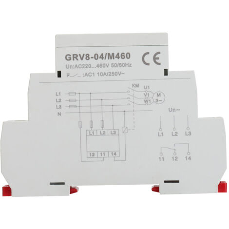Relais de surveillance de tension triphasé GRV8-04, protection contre la séquence et la perte de phase M460 (1/5)