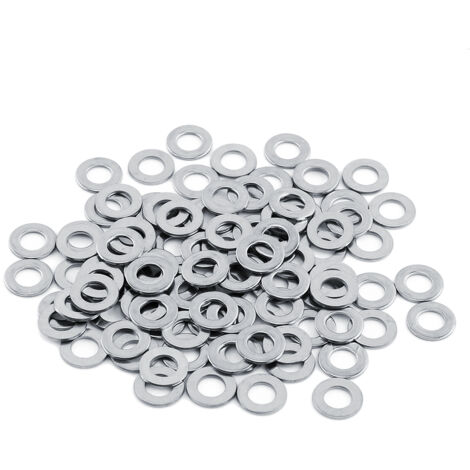 100 pièces Rondelles plates en acier inoxydable 304, Kit de réparation vis M3 M4 M5 M6 M8 M10, Outil bricolage