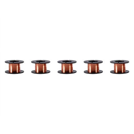 5 pièces Fil émaillé Cuivre 0.1mm pour Bobinage et Réparation, Longueur 12m (1/5)