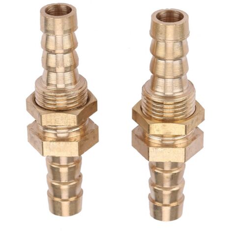 2 Pièces Raccord Laiton à Embout pour Tuyau avec Bague d'Étanchéité (6mm) - Coupleur et Adaptateur (1/5)