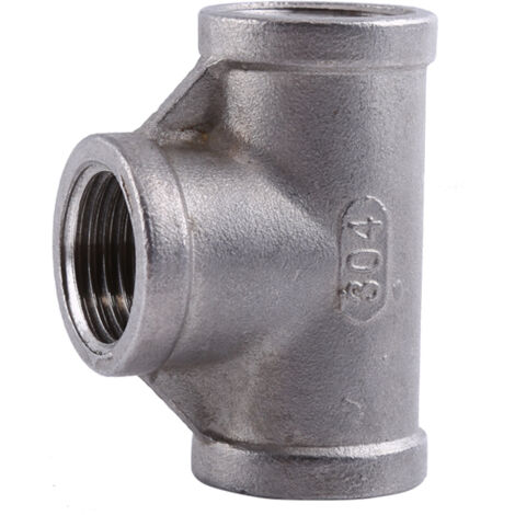 Nouveau raccord fileté femelle 3 voies en acier inoxydable SS 304 (1/2" 52mm) (1/5)