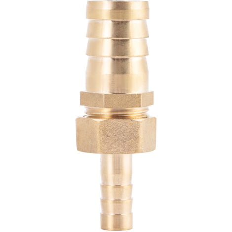 Raccord Laiton Réducteur Bouchon à Embout Barbelé pour Tuyau (6mm à 19mm, Pièce Unique) (1/5)