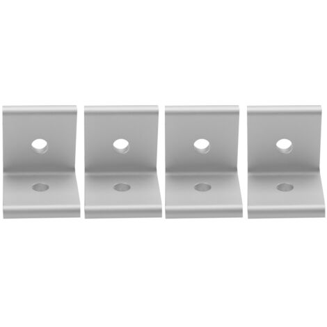 4 pièces Connecteur d'angle en aluminium pour profilé 3030 blanc - Jonction de fixation (1/5)