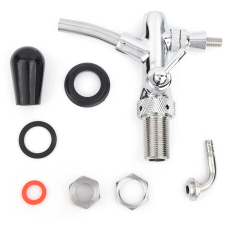 Robinet à Bière Réglable en Acier Inoxydable G5/8, Embout de Tirage pour Bar Domestique (Argent) (1/5)