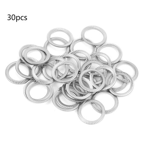 30 pièces rondelles Grower acier inoxydable M12, double face à ressort, jeu plat DIN9250 (1/5)