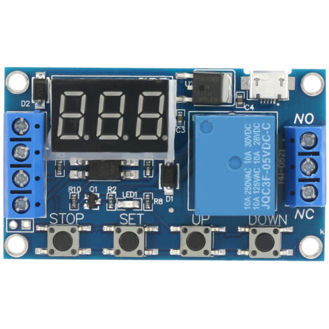 Module de Temporisation à Relais LED DC 5-30V avec Délai et Cycle (1/5)