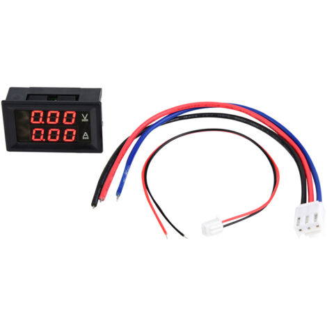 Voltmètre Ampèremètre Numérique DC 0-100V 50A/10A Double Affichage LED Rouge (1/5)