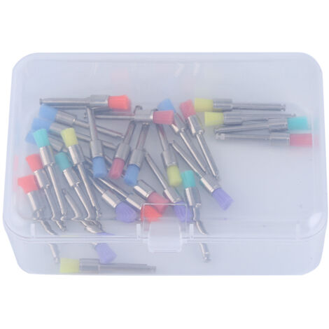 100 pièces Brosses Nylon Plat Polissage Dentaire Multi-couleurs