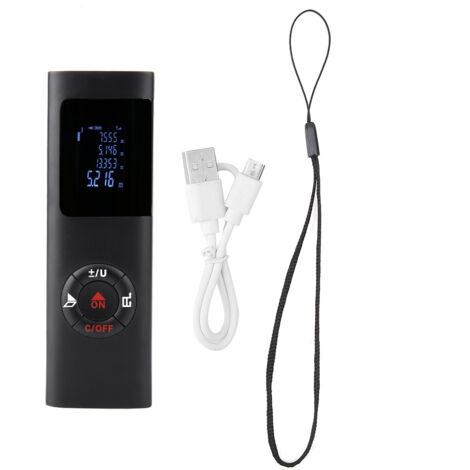 JQ40 Télémètre Laser Numérique Portable Mini pour Mesures de Distance, Superficie et Volume 40M (1/5)