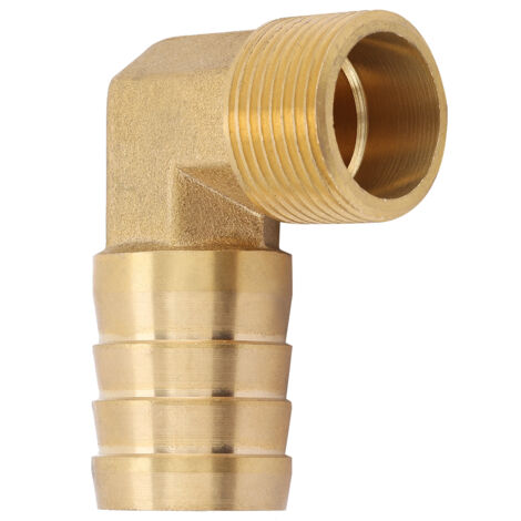 1pc Raccord Coude Laiton 3/4" Mâle à Embout Barbelé pour Tuyau (25mm) (1/5)