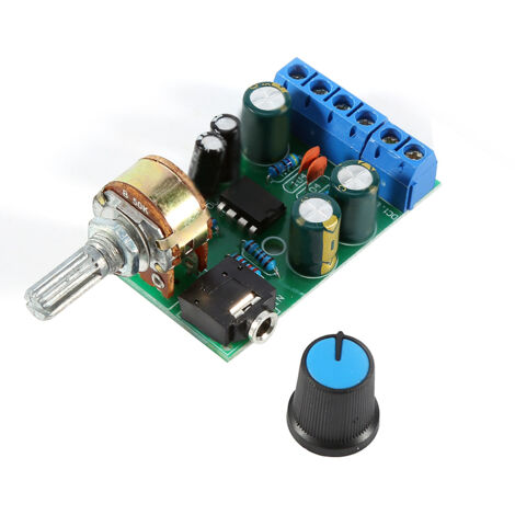 Amplificateur Audio Stéréo TDA2822M 2 Canaux 1.8-12V avec Entrée AUX 3.5mm