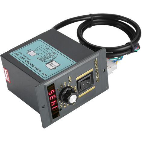 Contrôleur de Vitesse Numérique Moteur AC 220V 50Hz 15-400W, Réglage Continu 0-1450 tr/min (15W) (1/5)