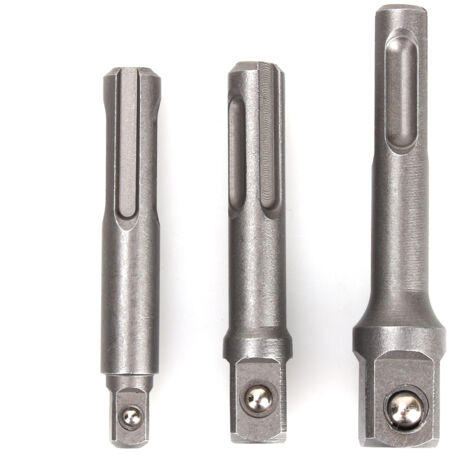 Jeu de 3 adaptateurs de mandrin SDS PLUS pour perceuse à percussion 1/4" 3/8" 1/2" (1/5)
