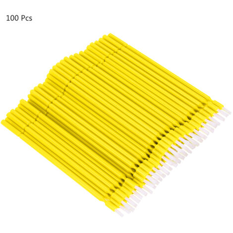 100 Bâtonnets Micro Applicateurs Dentaires Jetables Souples (Jaune) - Lot de 100 Pièces (1/5)
