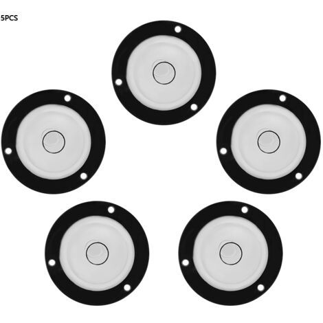 5 pièces Niveau à bulle circulaire avec trou de fixation pour mesure de précision (1/5)