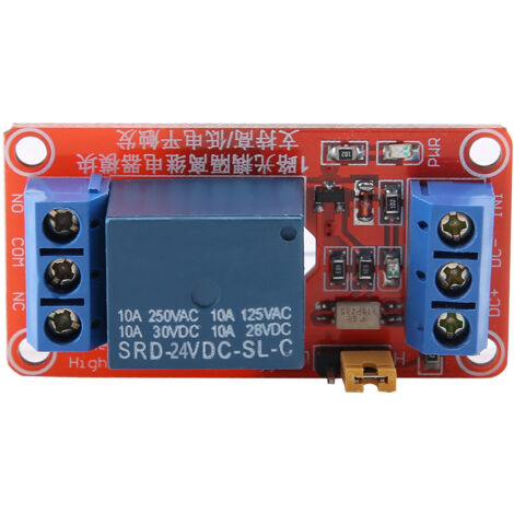 Module Relais à Optocoupleur 1 Canal, Déclenchement Haut et Bas, Alimentation 24V (1/5)