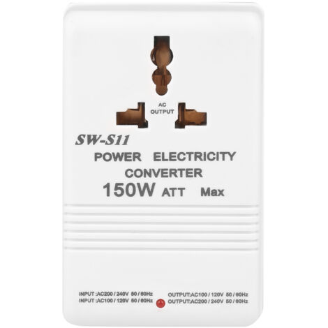 Convertisseur de tension 150W SW S11 220V/110V double transformateur pour prise CN, step up & down