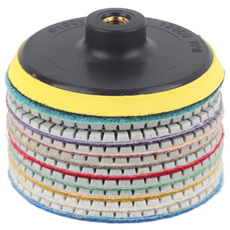 10 pièces disques diamantés ronds pour meuleuse, diamètre 100mm, set d'outils de ponçage béton (1/5)