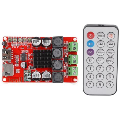 Amplificateur Numérique TPA3116 avec Bluetooth, Lecteur USB/Carte TF et Télécommande