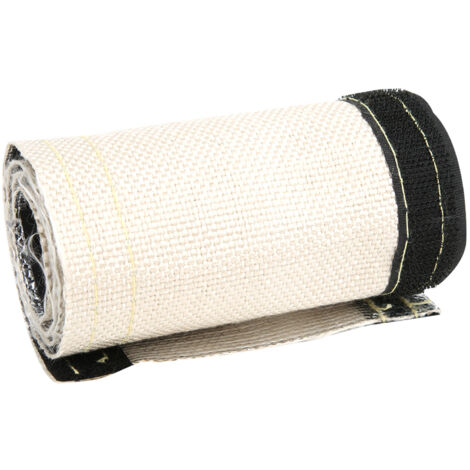 Gaine isolante grise et blanche pour tuyaux, manchon thermique avec couche extérieure aluminisée 600x106mm
