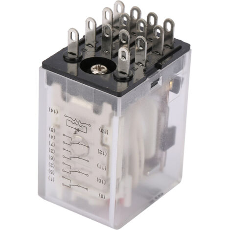 Relais électromagnétique intermédiaire 5A 14 broches BEMM4C pour 110VAC (1/5)