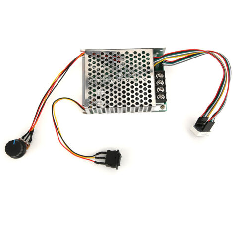 Contrôleur de Moteur à Courant Continu PWM avec Boîtier, Commutateur Sens Marche/Arrêt et Réglage Vitesse 12V-48V (1/5)