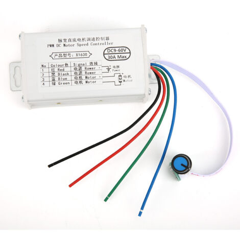 Contrôleur de Vitesse PWM pour Moteur DC 9-60V, Réglable 10A/20A/30A (1/5)