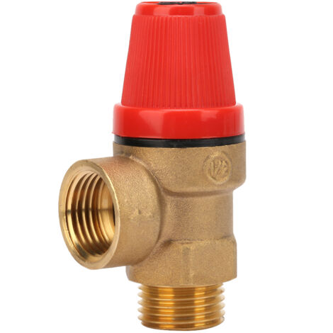 Soupape de sécurité en laiton premium G1/2'' DN15 pour chaudière à ressort (6 bar) (1/5)