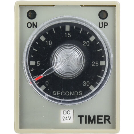 Relais Temporisateur 30S 8 Broches, Minuterie 35mm Rail Din pour Automatisation Industrielle 24V DC (1/5)