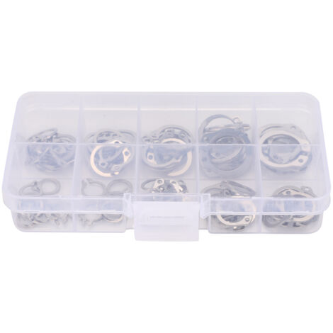 100 Pièces Anneau Circlips Élastique Sécurité Externe Type C en Acier Inoxydable 304 (1/5)