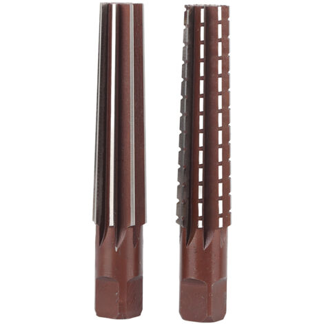 2PCS Alésoir conique Morse MT4 en acier haute teneur en carbone, queue droite pour finition précise (1/5)