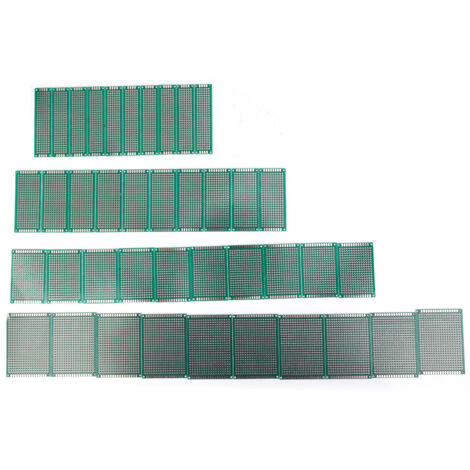40 Pièces Circuit Imprimé Double Face avec Trous Galvanisés, 4 Types Différents pour Prototypage Électronique (1/5)
