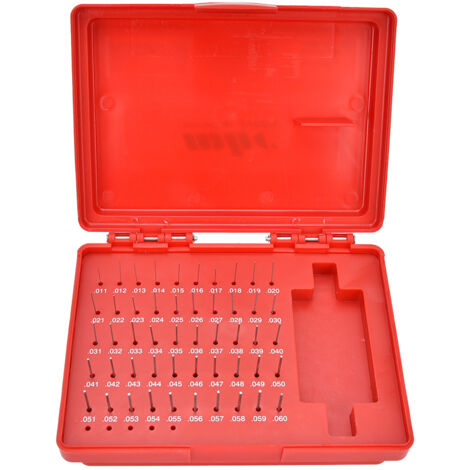 50 pièces/Set Jauges à Broches en Acier M0- 0.011-0.060 pouces, Précision de 0.0002 pouce