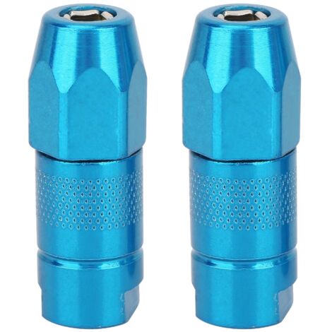 2 Pièces Buse Plate de Graissage Accessoire pour Pistolet à Graisse (Bleu) (1/5)