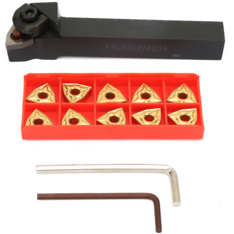 Lot de 13 porte-outils tournage 16x125mm WWLNR1616H08/K08 avec 10 plaquettes (1/5)