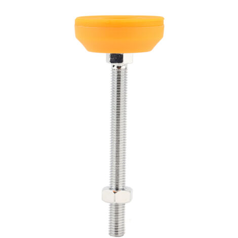 Pied de support mécanique en acier carbone forgé, réglable en hauteur avec base PVC antidérapante - Modèle L, filetage M10, longueur 100 mm (1/5)