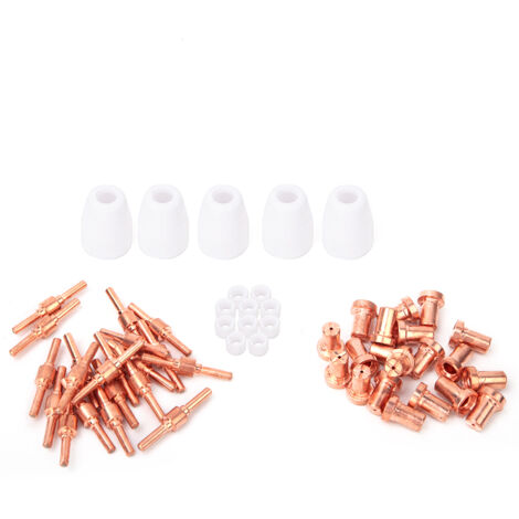 55 pièces électrode prolongée buse cupule de protection bague à gaz pour torche PT31 plasma