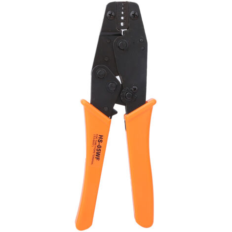 Pince à sertir à cliquet avec manche orange pour câbles 0,5-6mm (20-10 AWG) (1/5)
