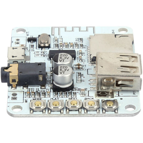 Amplificateur Audio Bluetooth avec Carte TF USB, Lecteur MP3 WMA WAV FLAC APE