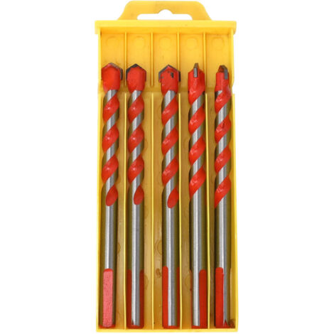 5 Pièces Mèches de Perçage en Alliage Résistant pour Bois, Béton et Mur - Diamètre 10mm (1/5)