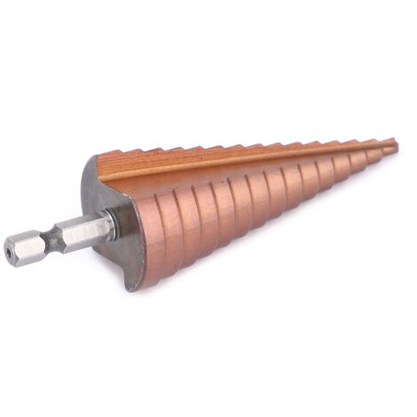 Mèche à gradins multifonction en acier rapide revêtue cobalt M35, queue hexagonale pour perçage 4-32 mm (1/5)
