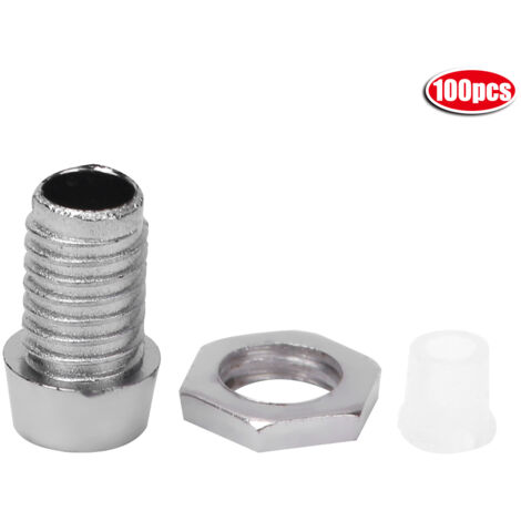 100 pièces supports LED 3mm, douilles pour panneau d'affichage, monture chromée en plastique pour fixation (1/5)