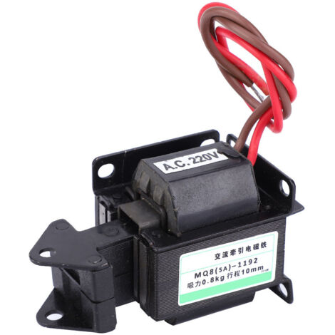 Électroaimant tractif AC 220V, course 10mm, force 7.9N, modèle MQ8(SA)-1192, haute qualité (1/5)