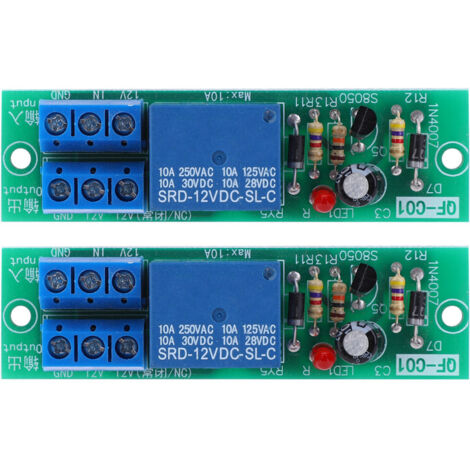 2PCS Module Relais Bistable 12VDC QF-C01 pour Démarrage Arrêt Voiture et Modifications Auto (1/5)