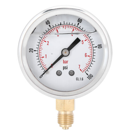 Jauge de pression radiale remplie d'huile TSPGG6047 1/4BSP Y60 pour mesure de pression (1/5)
