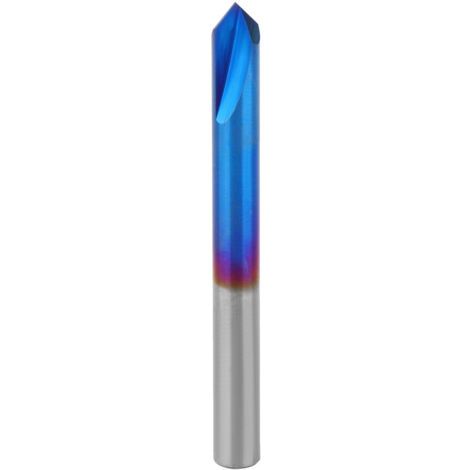 Fraise à chanfreiner 90° 2 dents revêtement bleu carbure tungstène outil manuel 5 x 50mm (1/5)