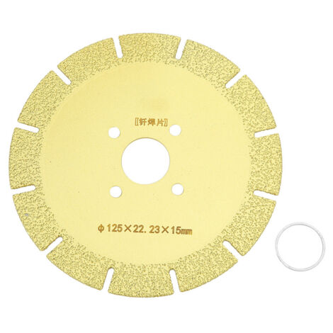 Disque diamanté 125mm pour coupe marbre, fonte et fibre de verre - 22.23mm alésage