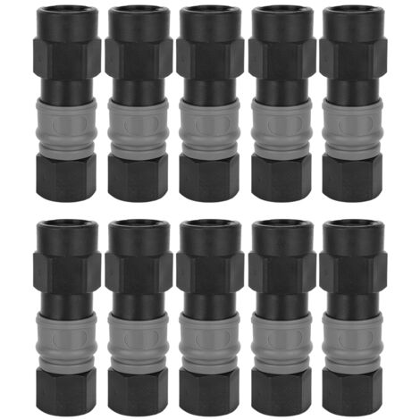 10 pièces Connecteur Rapide Plastique Acier Auto-bloquant Type C SF+PF Filetage Femelle G1/2 pour Tuyau Air (40) (1/5)