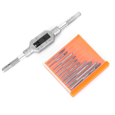 Jeu de 11 tarauds miniatures en acier rapide pour filetage M1 à M3.5, accessoire machine. (1/5)